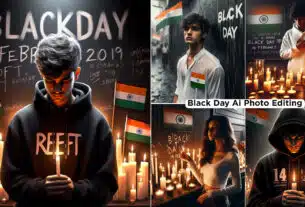 14 February Black Day Ai Photo Editing - Bing Image Creator